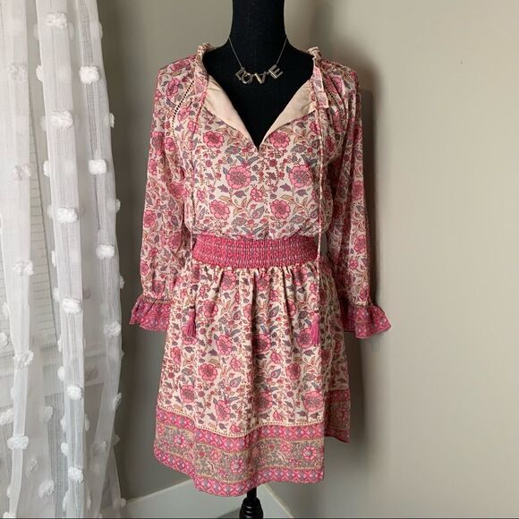 Anthropologie Love the Label Sam pink floral mini dress size XS - Picture 1 of 13